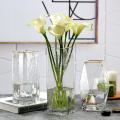 ترتيب الزهور الشفافة الزجاجية الهندسية الإبداعية