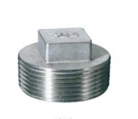 Round High Pressure Stainless Steel Fittings / Stainless Steel Plug With Corrosive Atmosphere