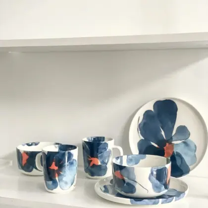 Nordic Ink Wash Art Themed Dinnerware