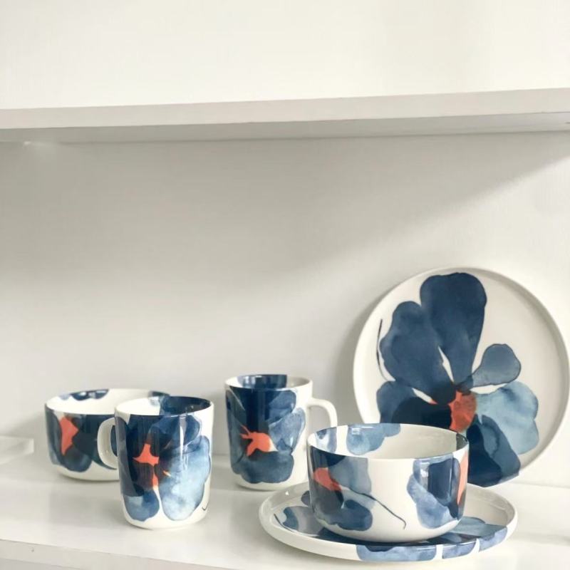Nordic Ink Wash Art Themed Dinnerware