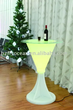 FO-8518 Led bar cocktail table,bar furniture sets,led light furniture table
