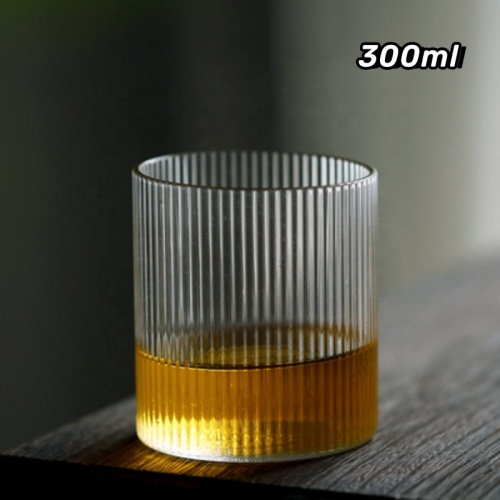 Trapezoidal glass whiskey glass