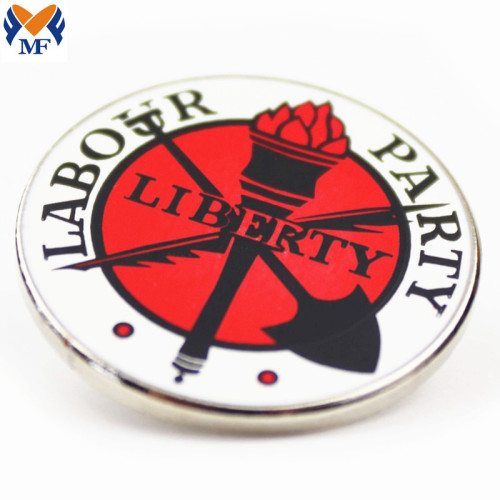 Anpassad logotyp Metal Labour Party Pin Badge