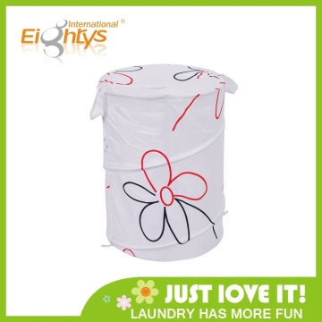 cylinder-shaped pop up folding up wire laundry basket