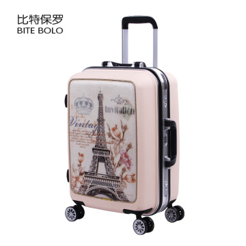 Phim hoạt hình đáng yêu đáng yêu trẻ em hành lý xe đẩy túi xách Suitcase