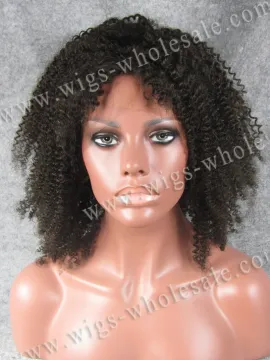 Black human hair full lace wig hot star style lace wig Qingdao perfect short curly