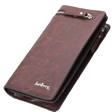Baellerry S618-357 - Luxury Leather Travel Wallet: A Stylish Men's Purse with Multifunctional Design for Business and Casual Use