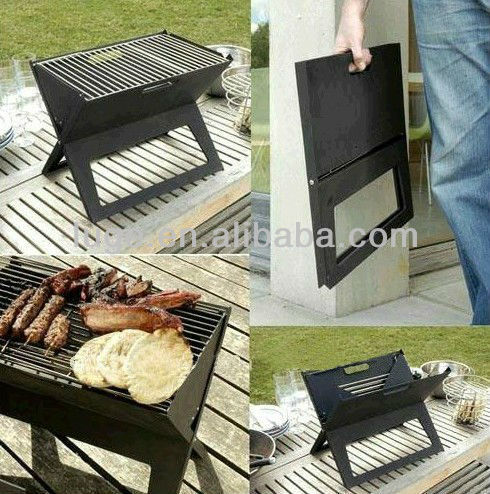 stainless steel charcoal steel BBQ grill folding barbecue grill