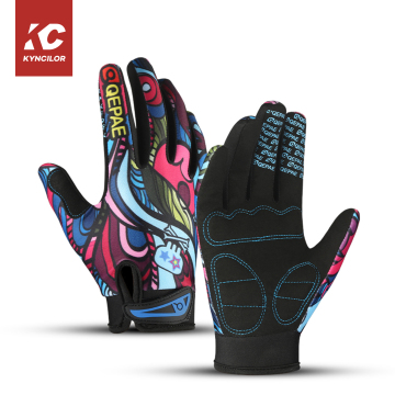 Men's and Women's Touchscreen Full-Finger Shock-Absorbing Bike Riding Gloves
