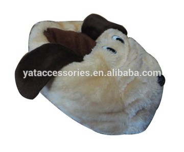 Women winter warmly plush animal shaped indoor slippers shoes in cheap factory price