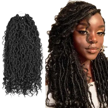 18inch Long Curly Ombre Brown Goddess Faux Locs Crochet Braiding Hair Women Fluffy Passion Twist Synthetic Hair Extensions