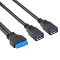 Mainboard 20Pin zu Dual USB3.0 AF Kabel