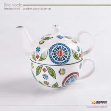 Factory Manufacture stackable porcelain tea pot with bowl