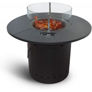 Gas Heating Round Table Black