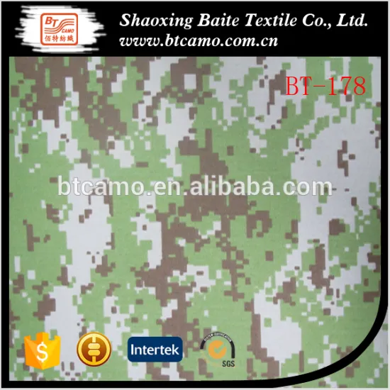 Green Digital Camo Pattern Waterproof Military Fabric