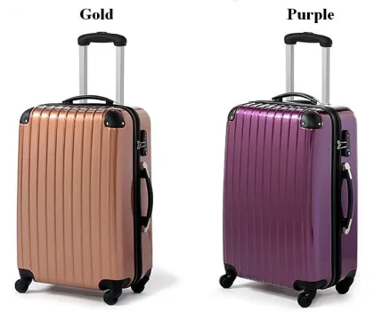Classical 3 piece abs and pc trolley suitcases