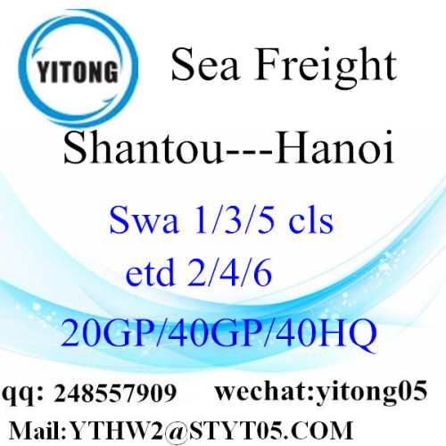 Ocean Freight From Shantou to Hanoi