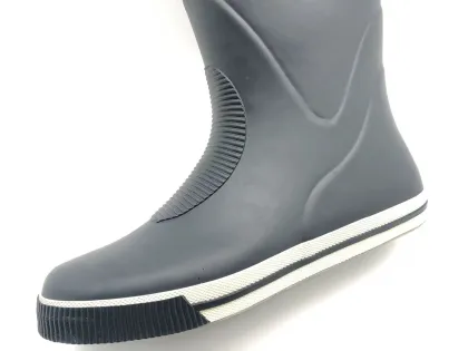 Men's Deck Boots Knee High Rubber Boots Waterproof Durable Anti Slip Rain Boots