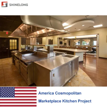 USA. Cosmopolitan Marketplace Kitchen Project Full Set Supermarket Kitchen Equipment