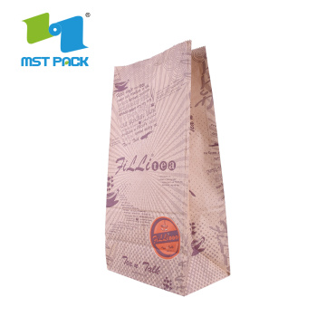 Food Grade Customized Matte Ziplock Bottom paper bag