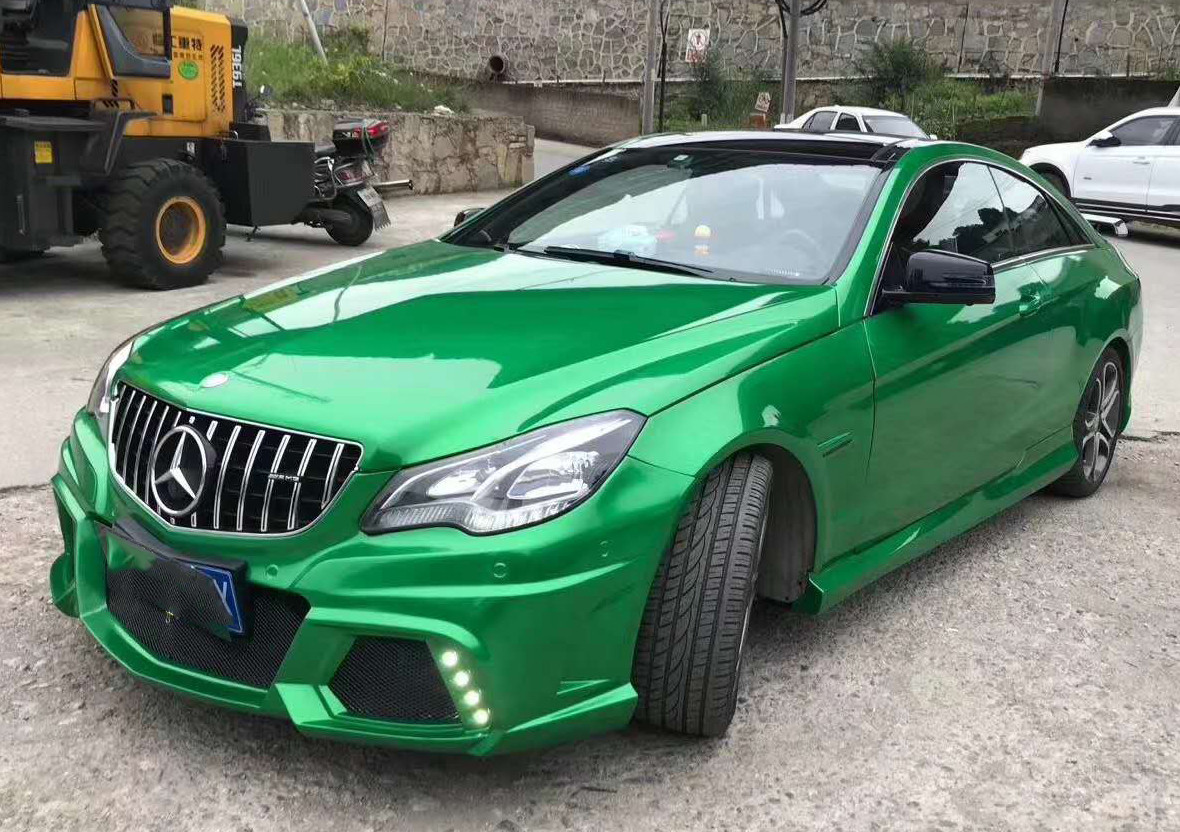 Repositionable Matte Metallic Green Vinyl Wrap Stretchable 8mil2