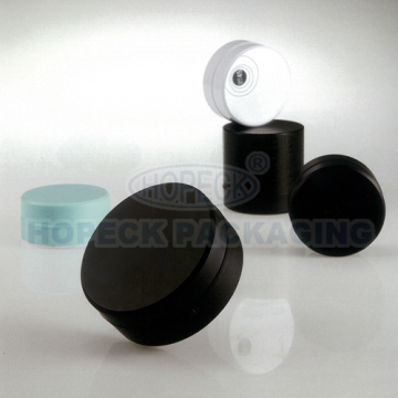 black plastic round shape air cushion compact