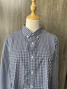 Good selling 100% cotton long sleeve plaid shirt