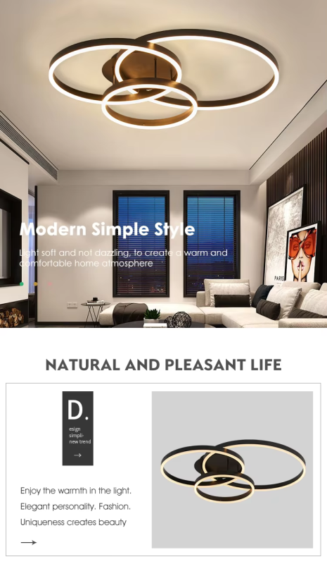 Modern Atmosphere Design Living Room Led Ceiling Lamp