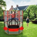 Outdoor Kids Round Jump Trampoline with Enclosure Net