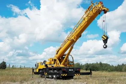 Powder coating for crane
