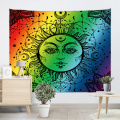 Sun stellen buntes Tapisserie-Mandala-Wandbehang-Inder-Hippie-böhmisches psychedelisches mystisches Tapisserie-Ausgangsdecro gegenüber