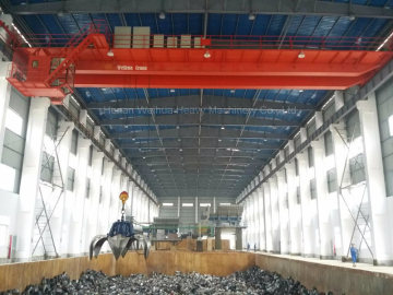 Weihua Double Girder Electric Overhead Travelling Crane with Grab
