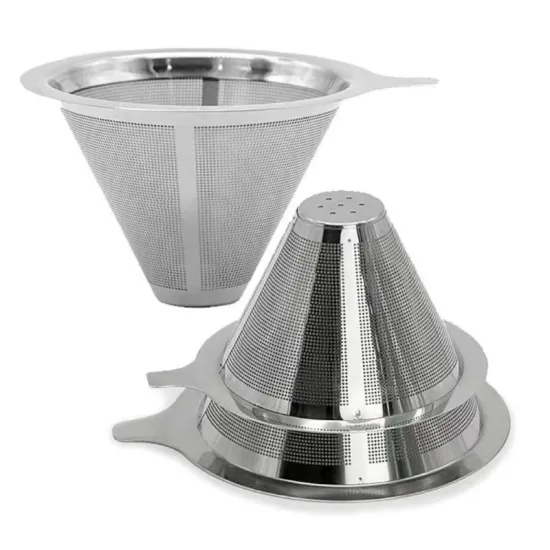 Easy to Clean 300 Mesh 304 Stainless Steel Cold Brew Coffee Filter Strainer with Handle