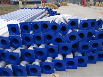 Galvanized Q235 steel Solar street light pole