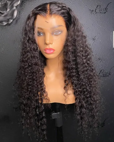 Factory Wholesale Price Isee Transparent Topper Wig Mink China Long Brazilian 40 Inch Deep Curly Wig Human Hair Wig Lace Front