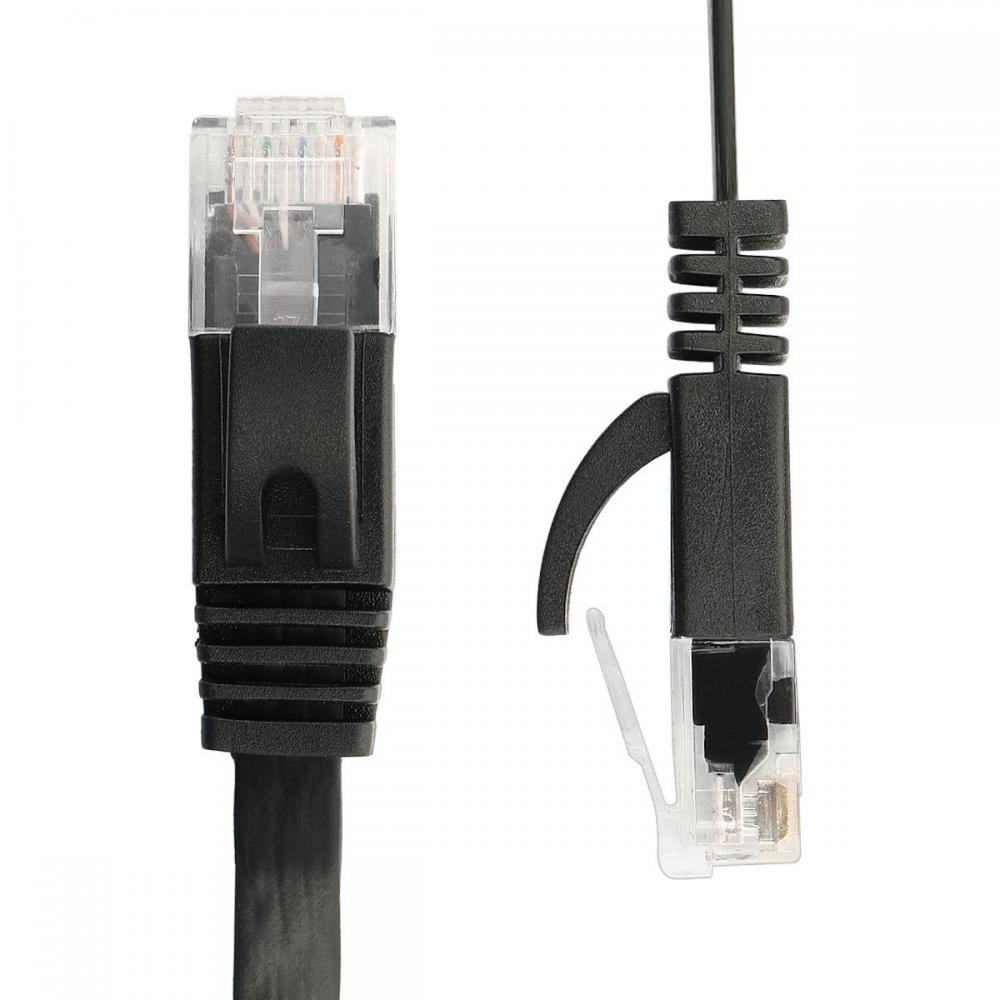 CAT6 Flat Patch Cord Cable Color Black