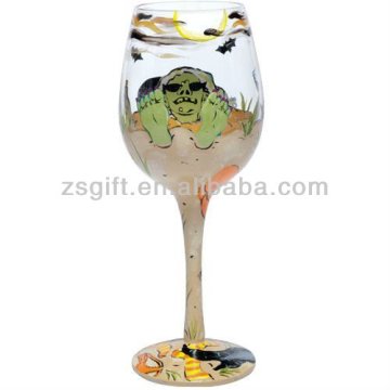 modern handicrafts wine glass for Halloween decorations