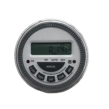 Electronic Digital Display Time Control Switch Timer with Pluggable Battery, LCD Display and 30A AC230V Capacity - TM619-2