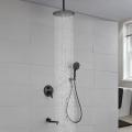 Brass Bathroom System Black Shower Set