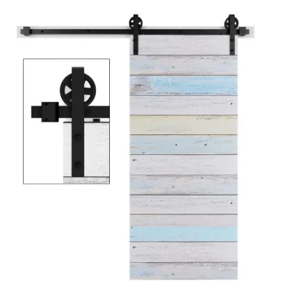 6.6 Feet Barn Door Sliding Door Hardware Rails With Barn Door Hardware Kits