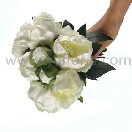 Wholesale artificial real touch peony silk flower wedding peony bouquet