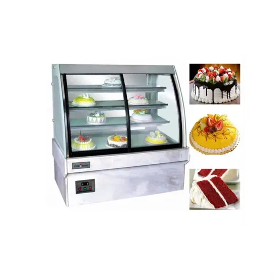 Front Sliding Door Cake Showcase Refrigerated Arc Upright Birthday Cake Display Fridge