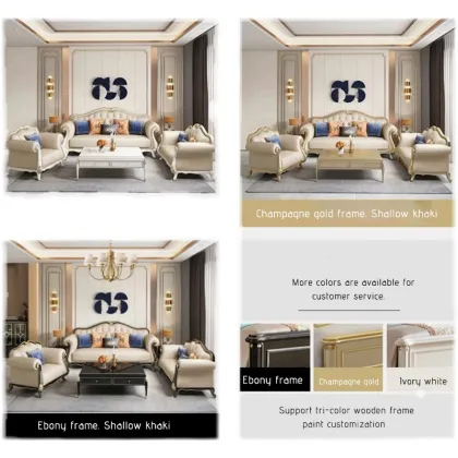 European style leather sofa