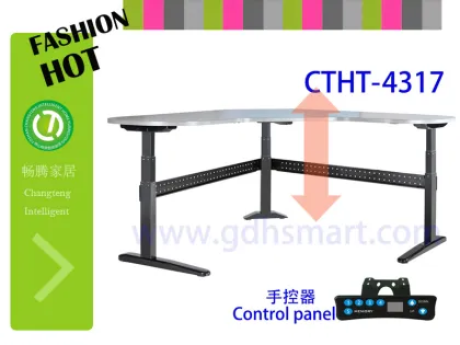 office reception table design desk lifting column solid table top desk