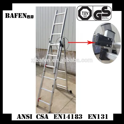 200 pound duty rating aluminum flat D-rung extension ladder 16.5foot