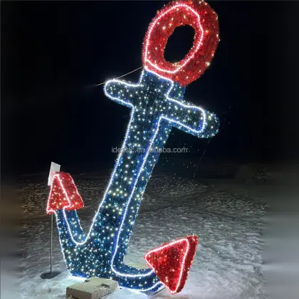 3D Lighted Anchor Sculpture Christmas Decorations