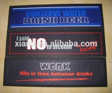 high level printed words rubber bar mat bar mat using