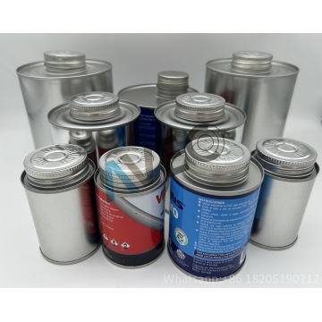 Empty Glue Metal Tin Can with Brush