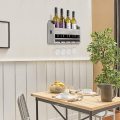 Rustic Wall Mounted Wooden Wine Rack