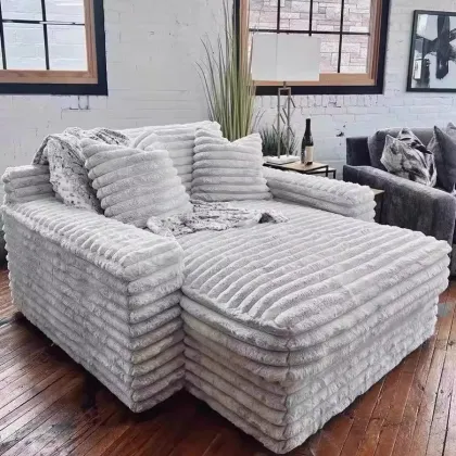 Large Velvet Sofa for Home & Hotel - Italy Lazy Style Concubine Bed